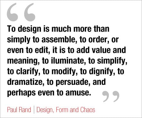 to design, by paul rand